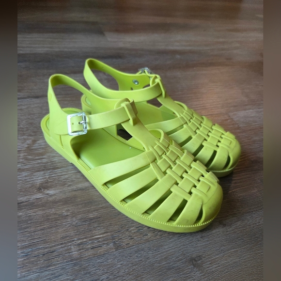 Melissa Possession Sandal in Neon Yellow Green womens size 6 - Picture 4 of 9